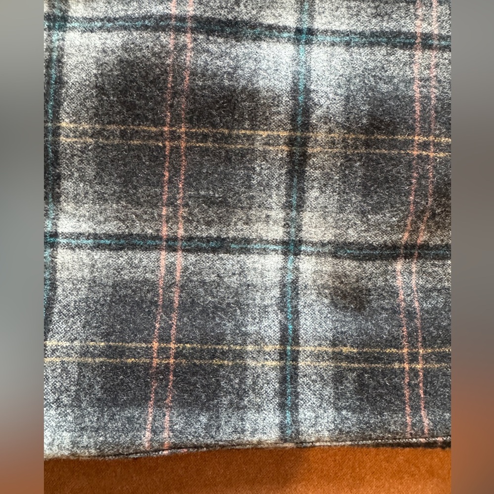 Pendleton Black Gray and Brown Plaid Button-Front Shacket - Picture 7 of 7